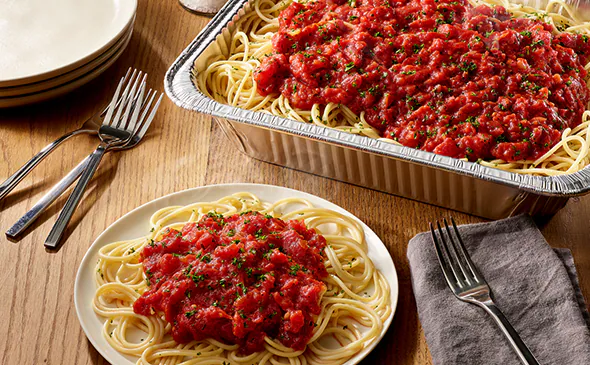 Spaghetti with Meat Sauce (Serves 4 – 6)